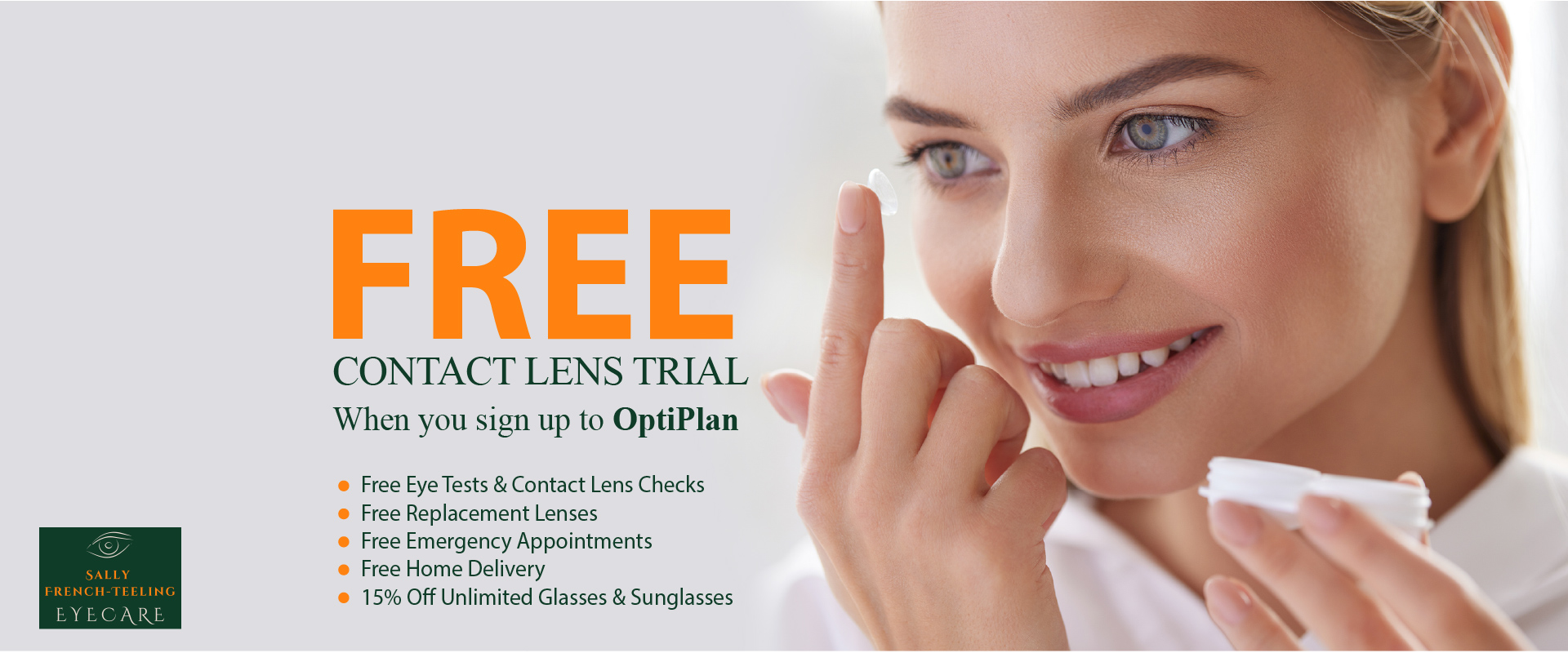free contact lens trial banner